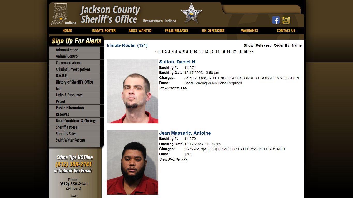 Inmate Roster - Current Inmates Booking Date Descending - Jackson ...